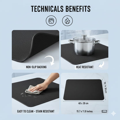 QuickDry™ - Absorbent Dish Drying Mat - BUY 1 GET 1 FREE 🎉